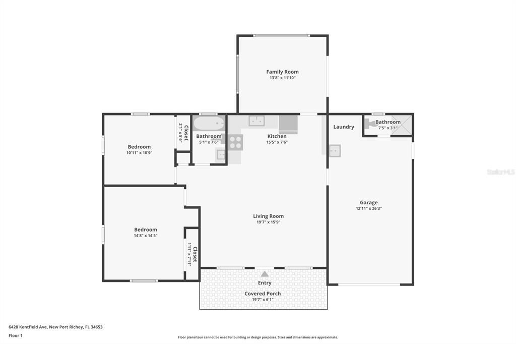 На продажу: $234,900 (2 спален, 1 ванн, 1073 Квадратных фут)