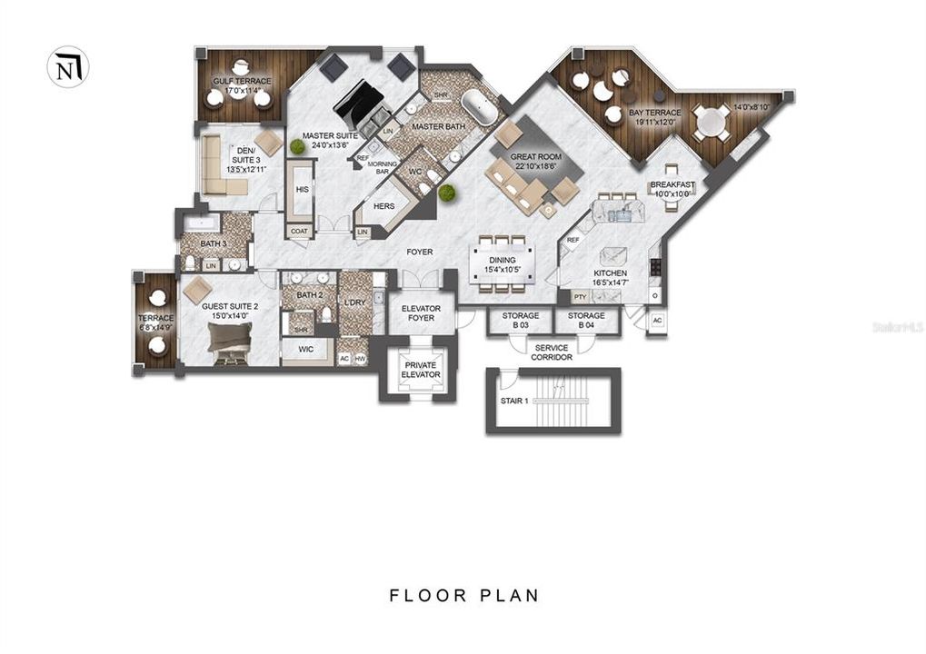 На продажу: $2,799,000 (3 спален, 3 ванн, 2936 Квадратных фут)