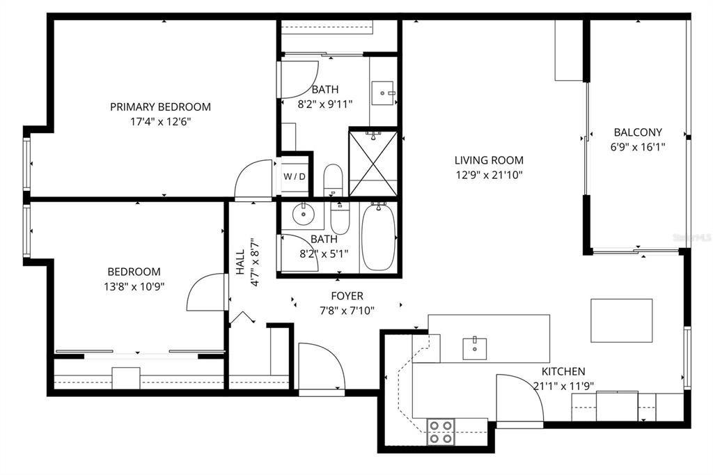 For Sale: $415,000 (2 beds, 2 baths, 1145 Square Feet)