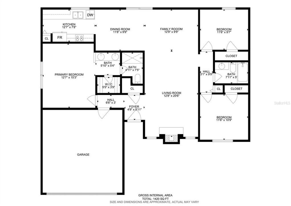 На продажу: $310,000 (3 спален, 2 ванн, 1414 Квадратных фут)