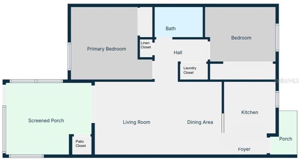 For Sale: $175,000 (2 beds, 1 baths, 795 Square Feet)