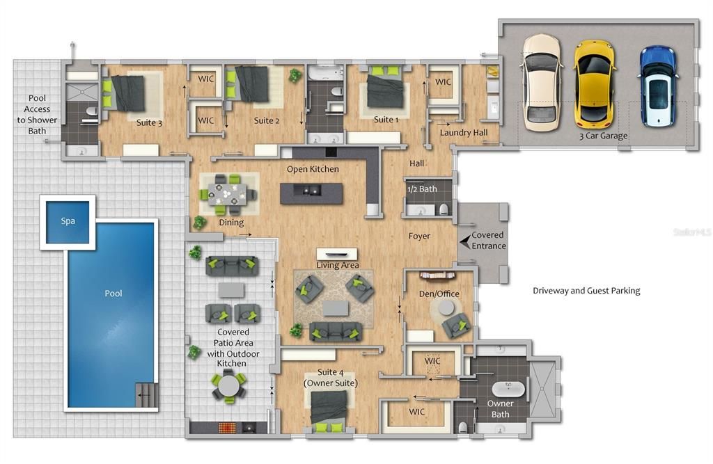 For Sale: $1,950,000 (4 beds, 4 baths, 2936 Square Feet)