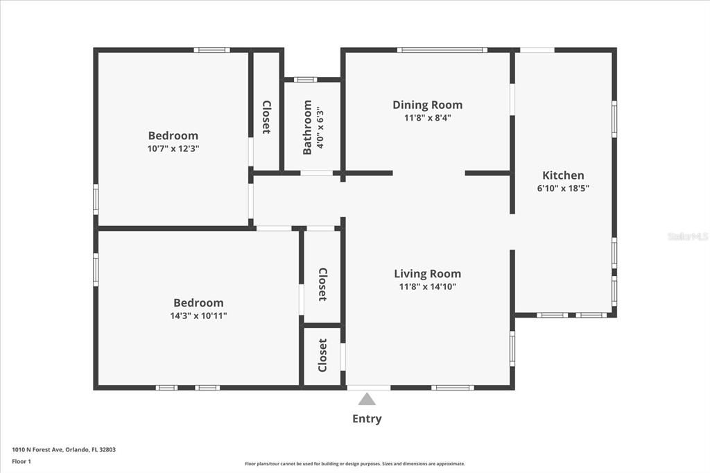 For Sale: $445,000 (2 beds, 1 baths, 853 Square Feet)