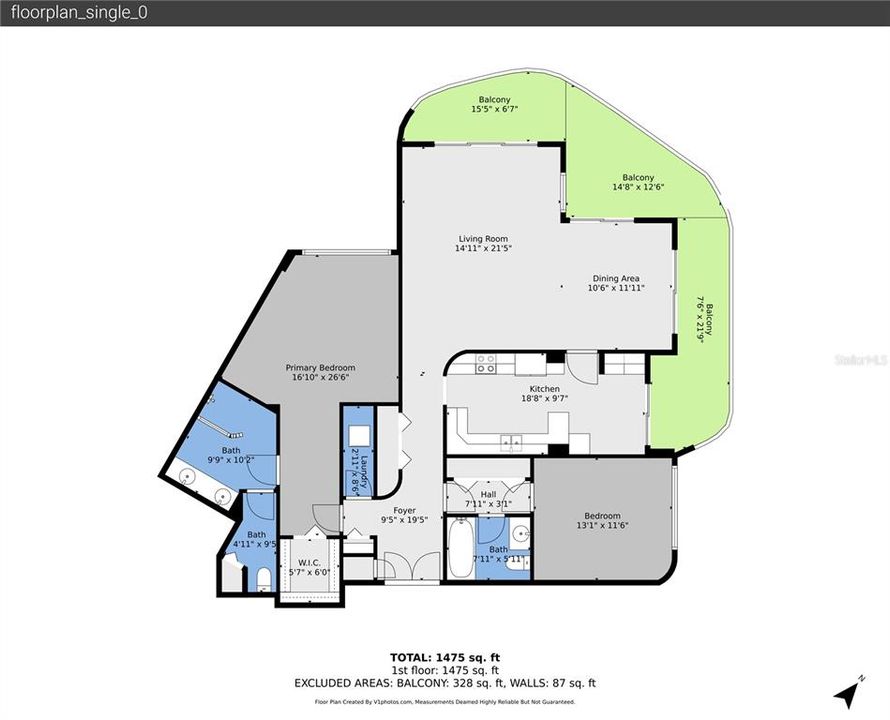 For Sale: $1,499,000 (2 beds, 2 baths, 1602 Square Feet)