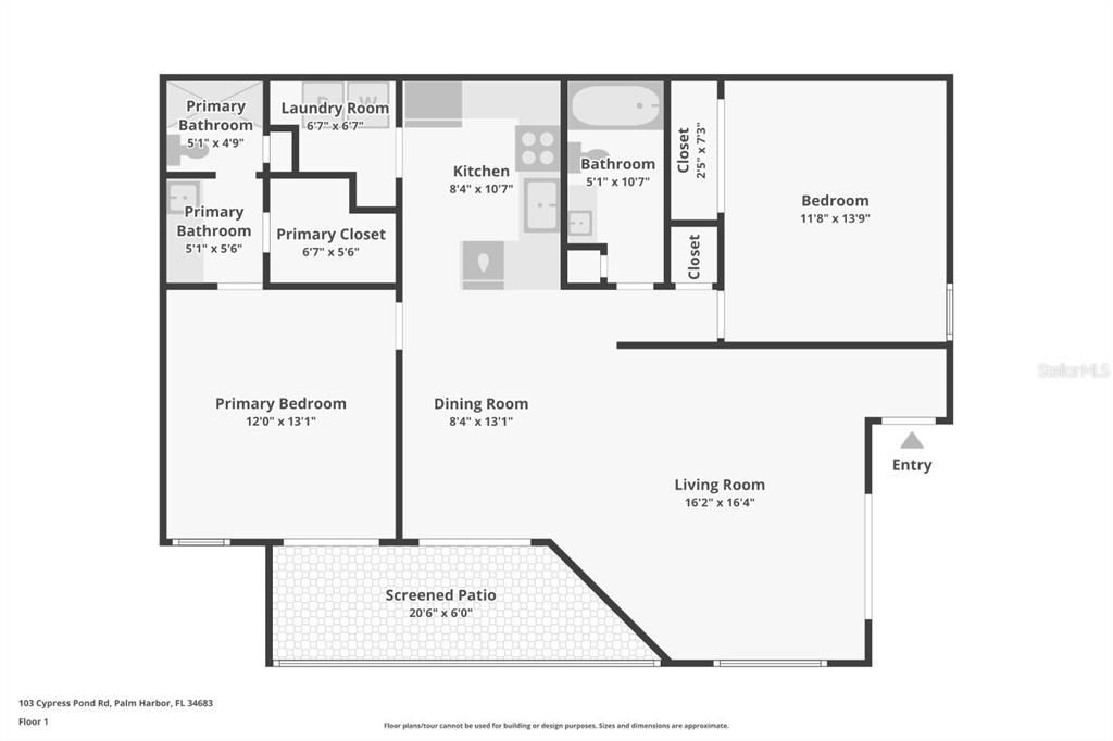 На продажу: $225,000 (2 спален, 2 ванн, 1050 Квадратных фут)