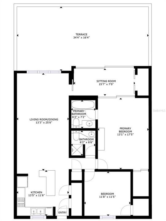 For Rent: $5,500 (2 beds, 2 baths, 1111 Square Feet)