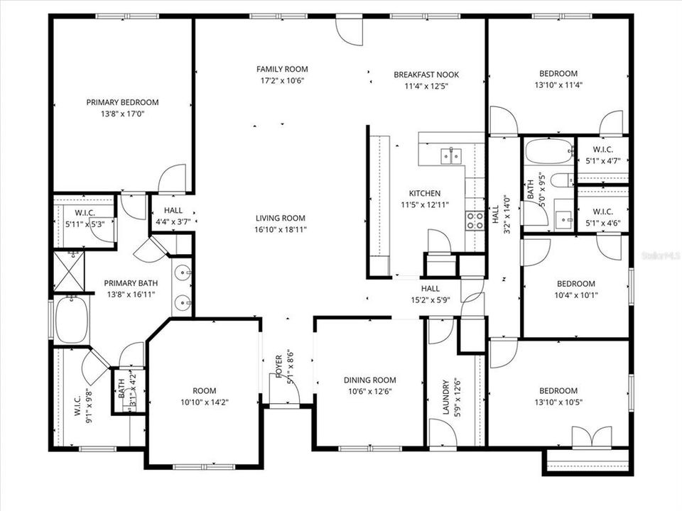 For Sale: $345,000 (4 beds, 2 baths, 2570 Square Feet)