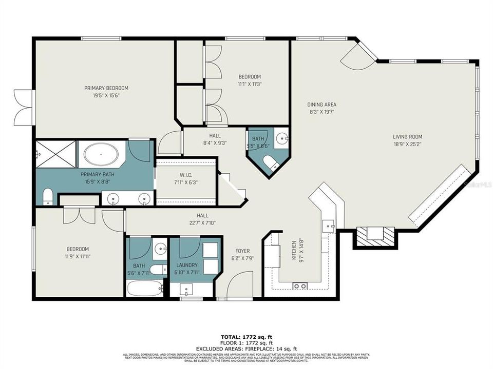待售: $599,999 (3 贝兹, 2 浴室, 1854 平方英尺)