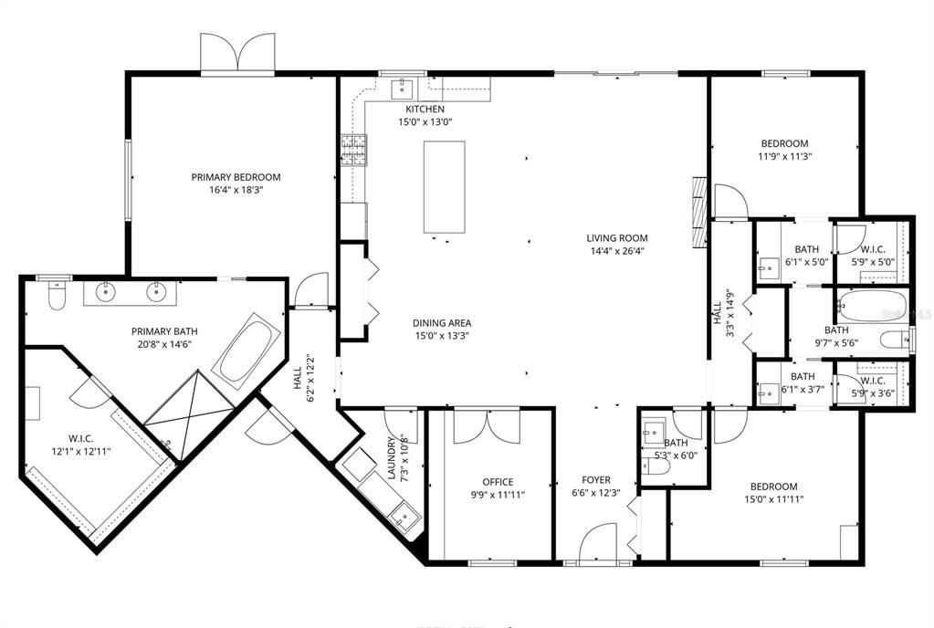 На продажу: $775,000 (3 спален, 2 ванн, 2455 Квадратных фут)