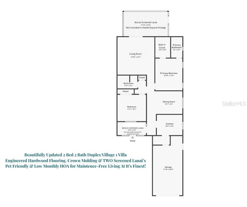 For Sale: $289,900 (2 beds, 2 baths, 1076 Square Feet)