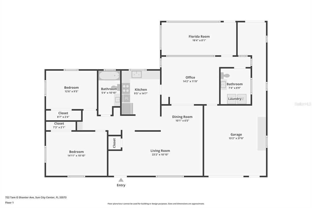 На продажу: $199,900 (2 спален, 1 ванн, 1149 Квадратных фут)