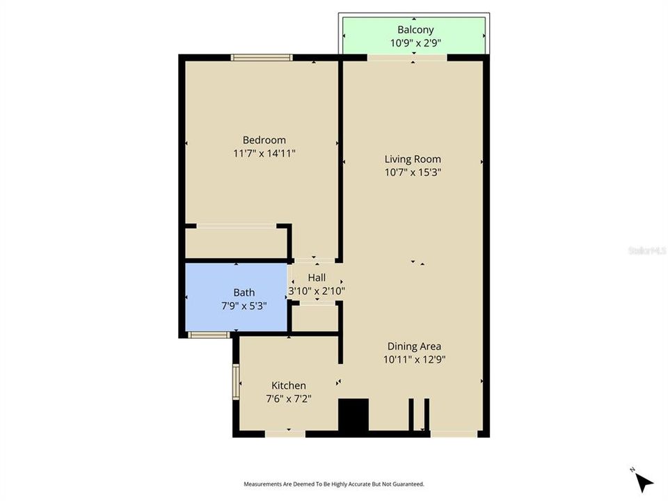 待售: $159,000 (1 贝兹, 1 浴室, 726 平方英尺)