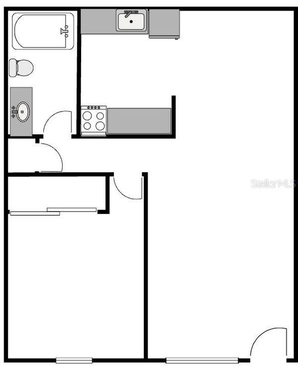 En Renta: $1,300 (1 camas, 1 baños, 644 Pies cuadrados)