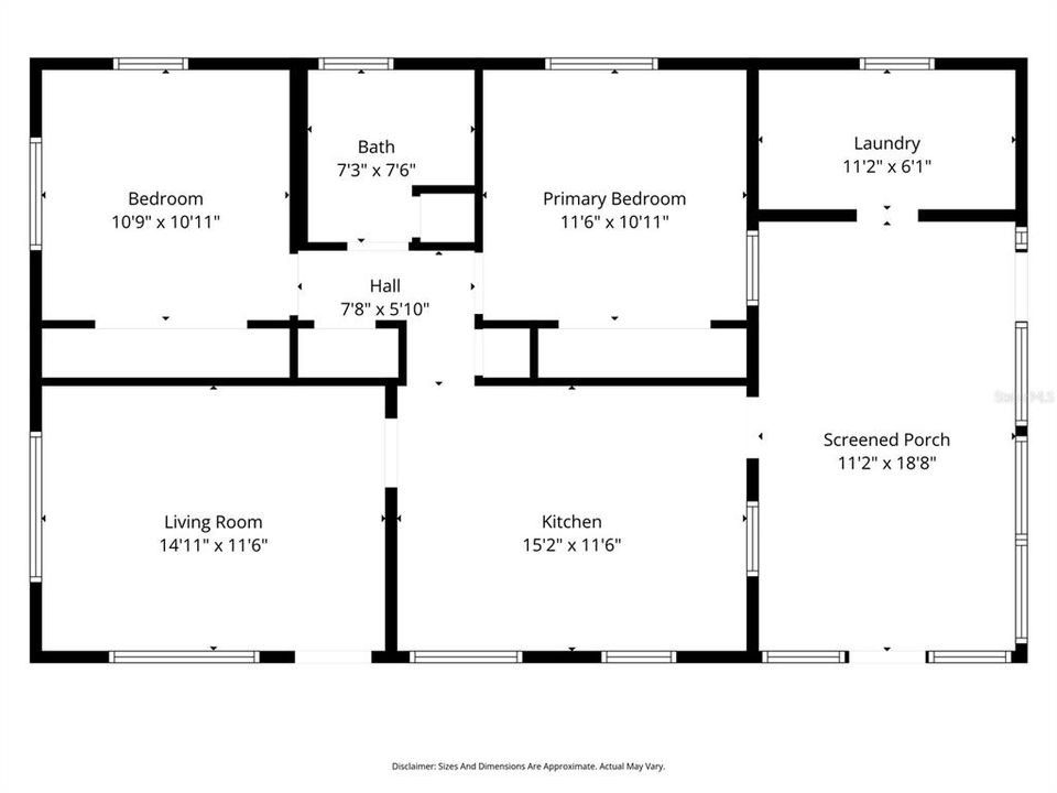На продажу: $221,900 (2 спален, 1 ванн, 832 Квадратных фут)