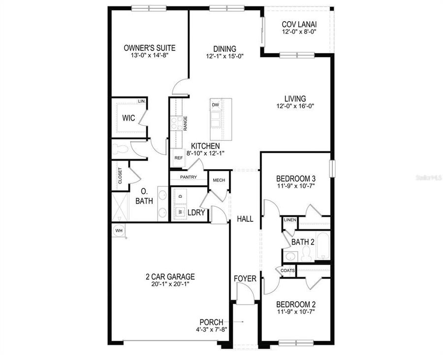 Active With Contract: $357,000 (3 beds, 2 baths, 1672 Square Feet)