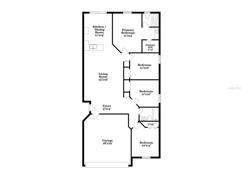 В аренду: $2,440 (4 спален, 2 ванн, 1335 Квадратных фут)