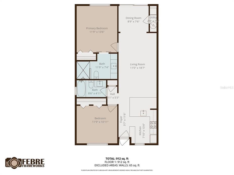 For Rent: $2,600 (2 beds, 2 baths, 865 Square Feet)