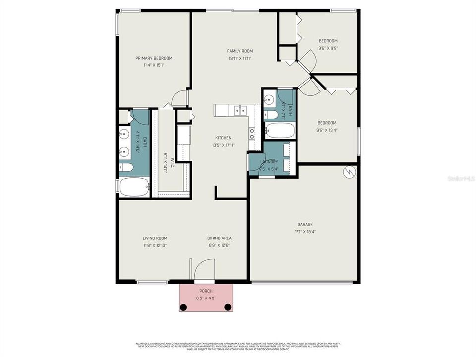 На продажу: $315,000 (3 спален, 2 ванн, 1440 Квадратных фут)