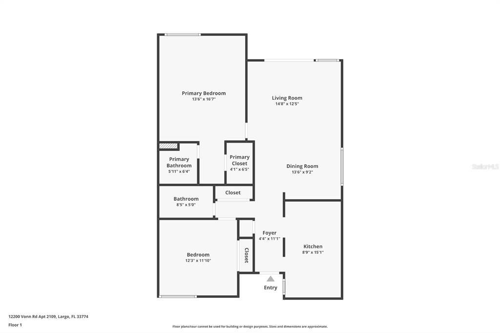 For Sale: $199,800 (2 beds, 2 baths, 1065 Square Feet)