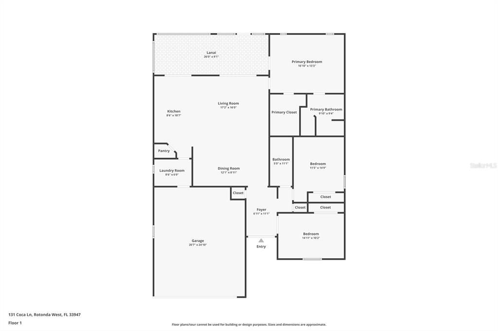 待售: $379,000 (3 贝兹, 2 浴室, 1615 平方英尺)