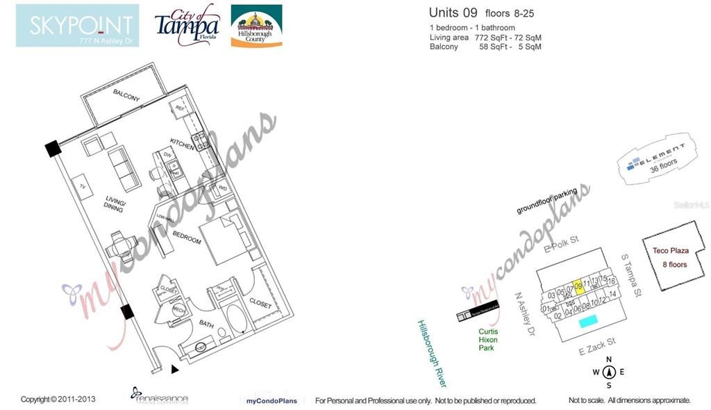 出租: $2,450 (1 贝兹, 1 浴室, 772 平方英尺)