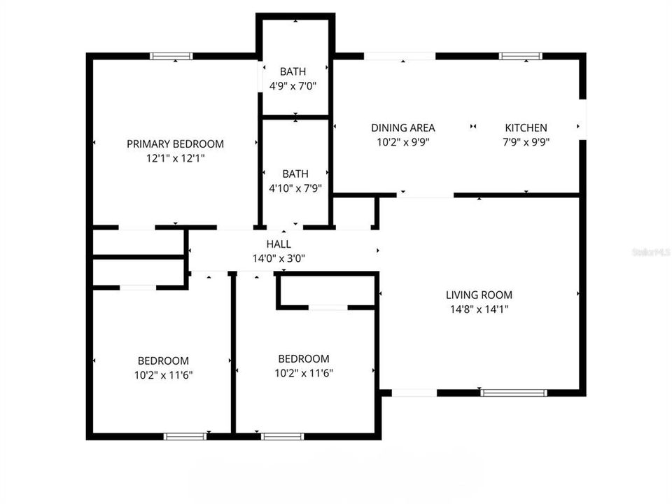待售: $94,000 (3 贝兹, 2 浴室, 1055 平方英尺)