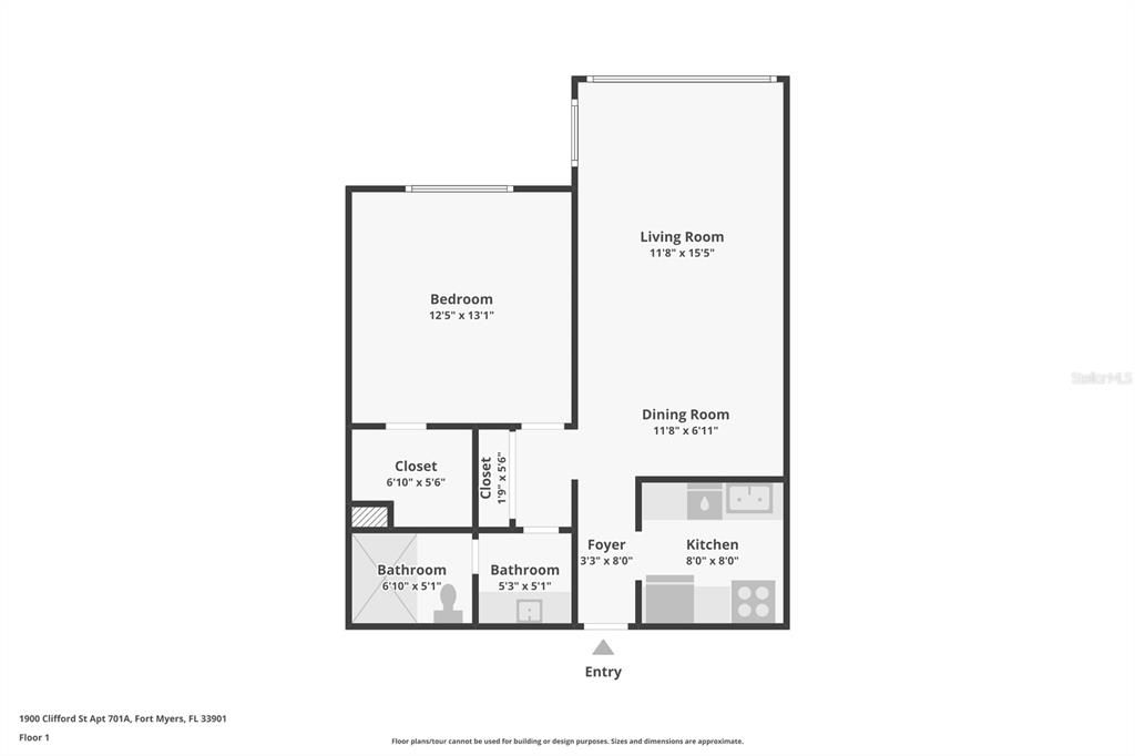 For Sale: $215,000 (1 beds, 1 baths, 662 Square Feet)