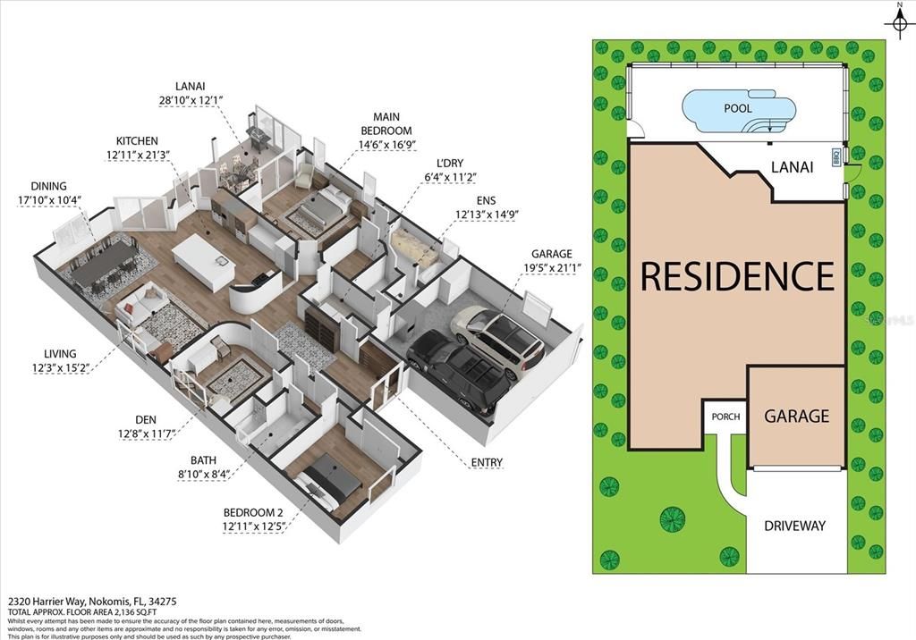 На продажу: $490,000 (2 спален, 2 ванн, 1917 Квадратных фут)