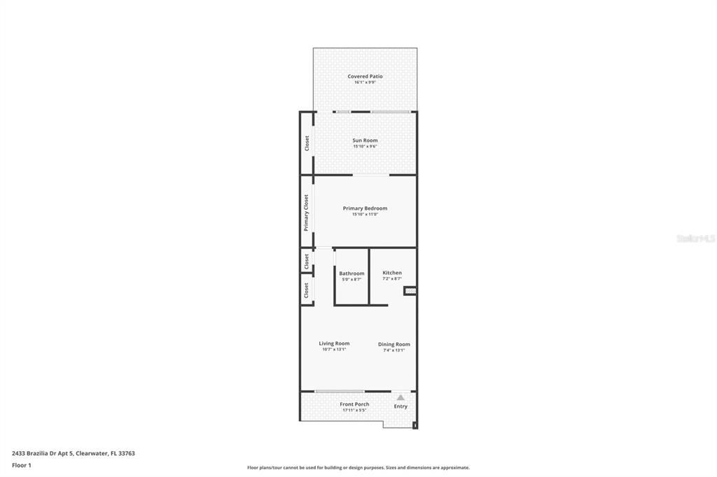 На продажу: $115,000 (1 спален, 1 ванн, 800 Квадратных фут)