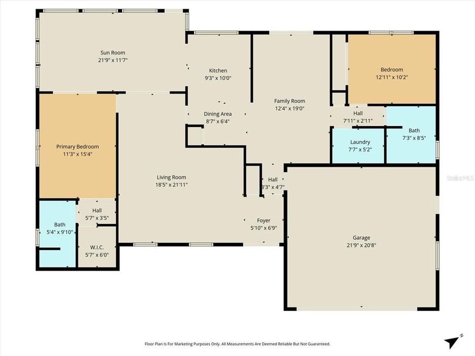 For Sale: $225,000 (2 beds, 2 baths, 1519 Square Feet)