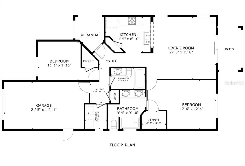 待售: $425,000 (2 贝兹, 2 浴室, 1123 平方英尺)