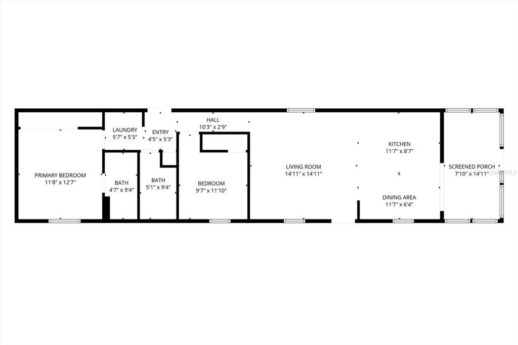 На продажу: $165,000 (2 спален, 2 ванн, 960 Квадратных фут)