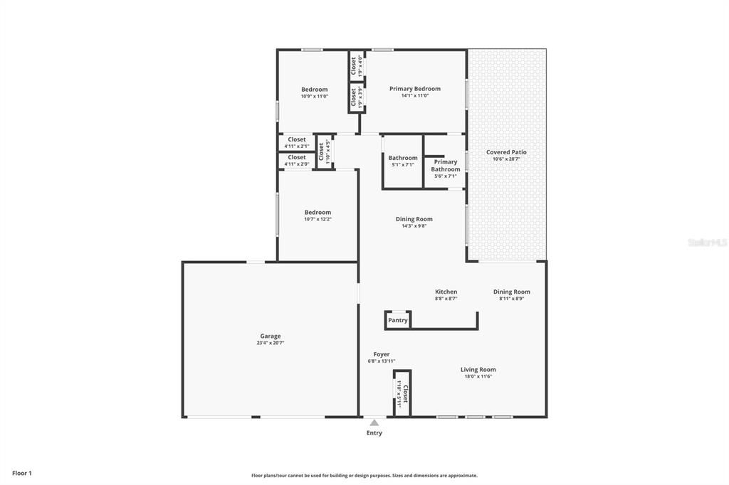 На продажу: $349,900 (3 спален, 2 ванн, 1443 Квадратных фут)