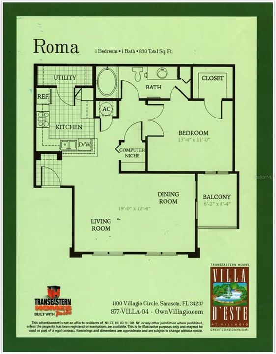 For Rent: $1,550 (1 beds, 1 baths, 822 Square Feet)