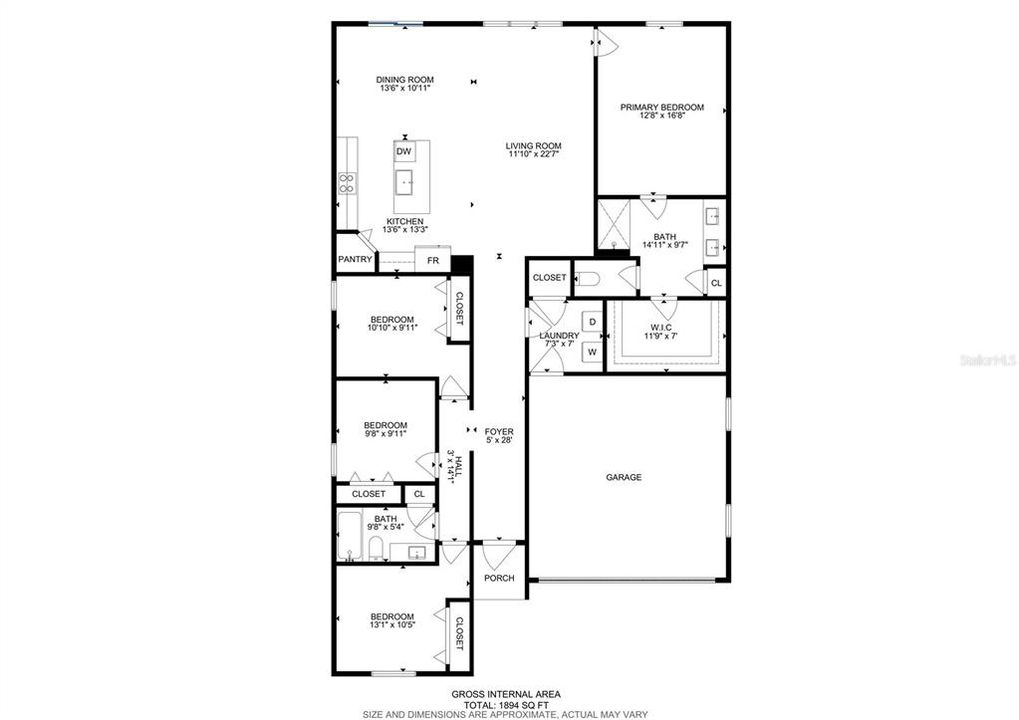 На продажу: $375,000 (4 спален, 2 ванн, 1939 Квадратных фут)