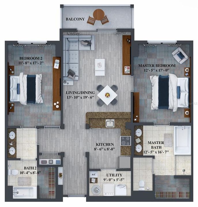 For Sale: $304,000 (2 beds, 2 baths, 1265 Square Feet)