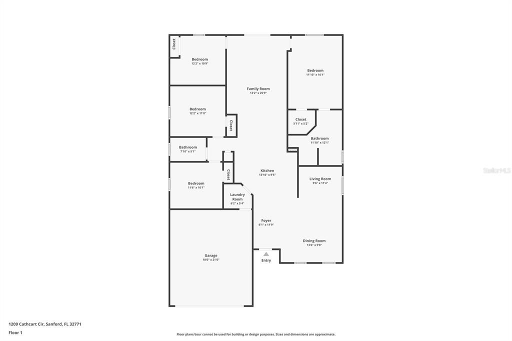 待售: $465,000 (4 贝兹, 2 浴室, 1825 平方英尺)