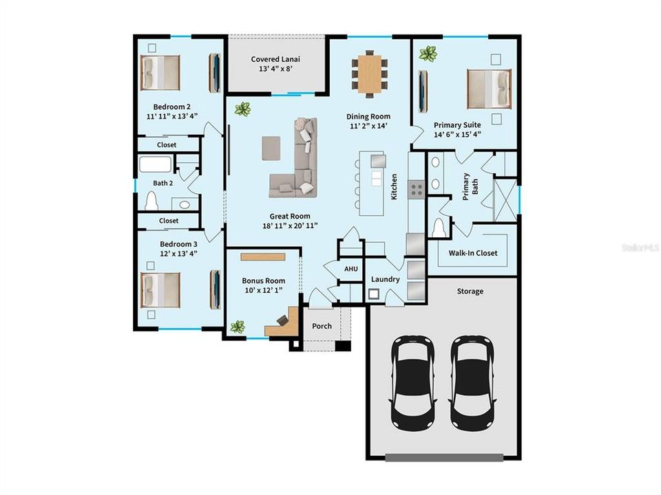 На продажу: $329,900 (3 спален, 2 ванн, 1983 Квадратных фут)