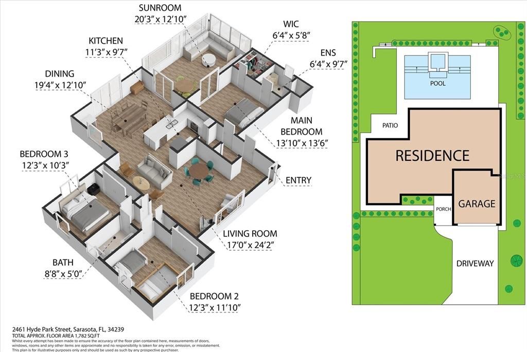 出租: $12,000 (3 贝兹, 2 浴室, 1934 平方英尺)