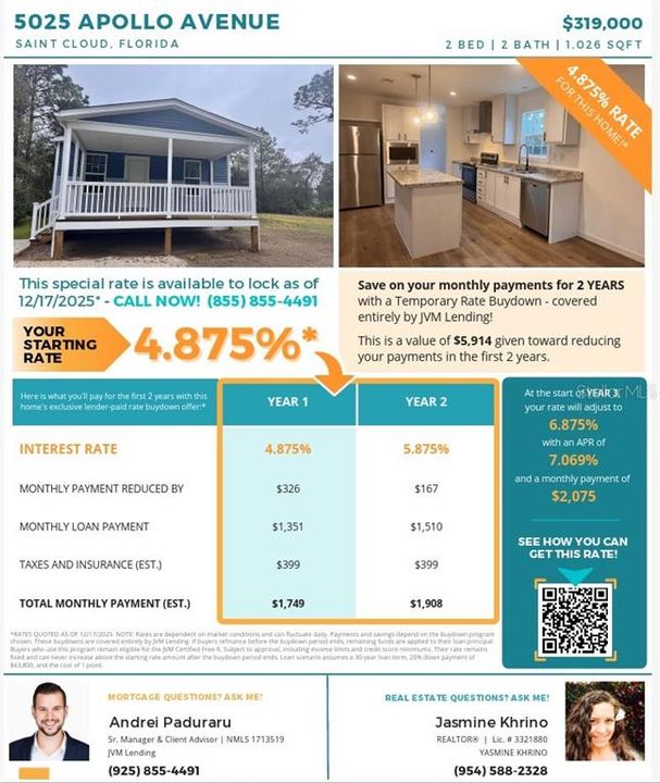 На продажу: $319,000 (2 спален, 2 ванн, 1026 Квадратных фут)