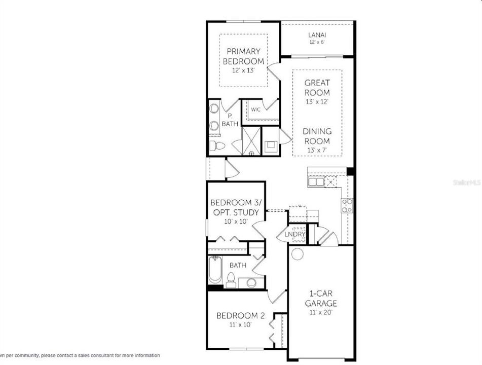 Active With Contract: $335,990 (3 beds, 2 baths, 1181 Square Feet)