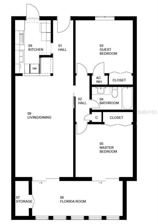 На продажу: $149,900 (2 спален, 1 ванн, 935 Квадратных фут)