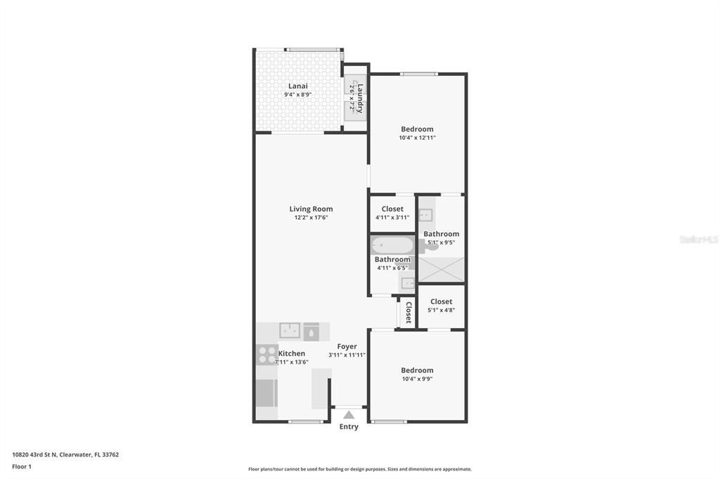 For Sale: $249,900 (2 beds, 2 baths, 810 Square Feet)