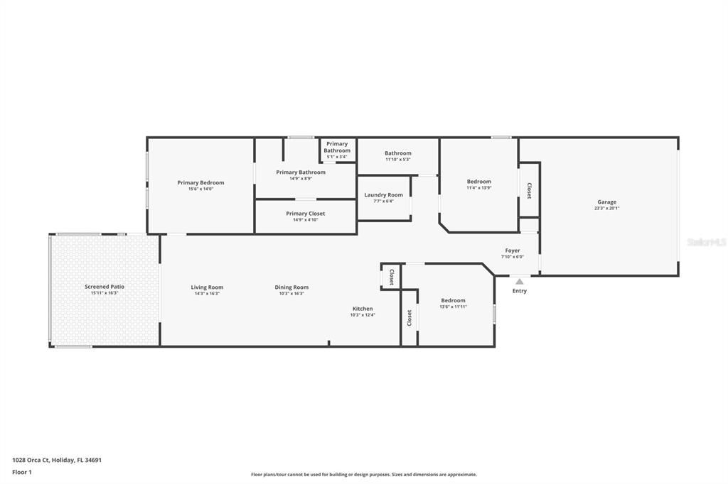 На продажу: $350,000 (3 спален, 2 ванн, 1740 Квадратных фут)