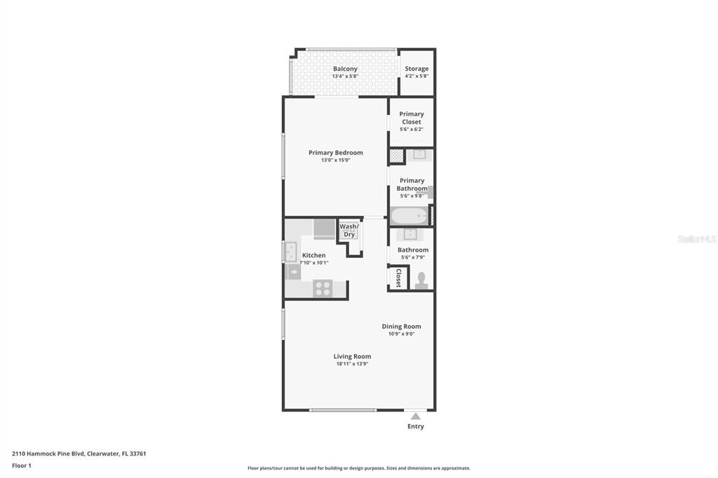 На продажу: $175,000 (1 спален, 1 ванн, 750 Квадратных фут)