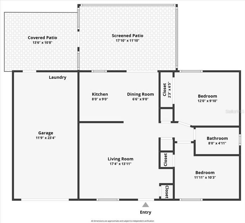 For Sale: $225,000 (2 beds, 1 baths, 775 Square Feet)