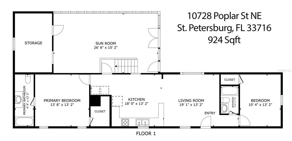 For Sale: $225,000 (2 beds, 2 baths, 924 Square Feet)