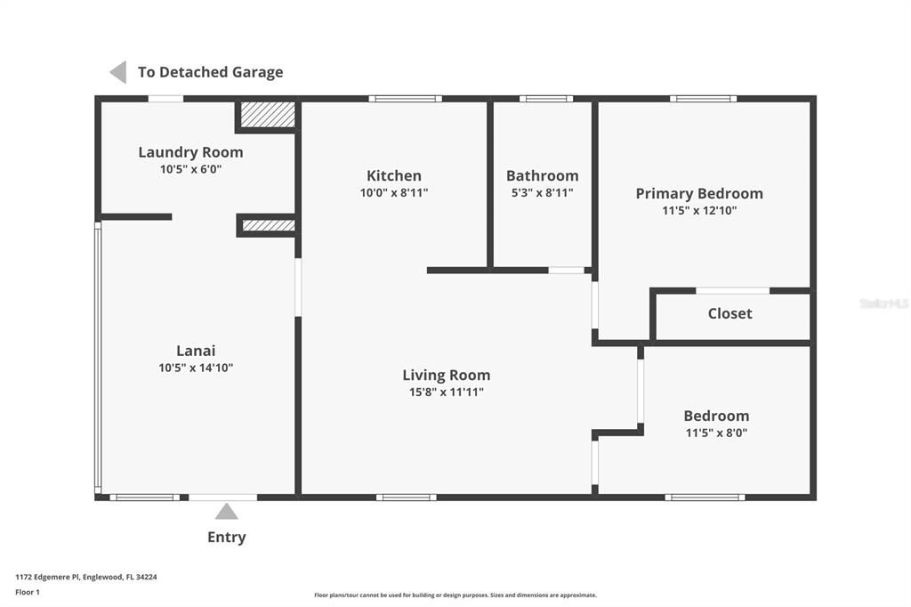 На продажу: $269,900 (2 спален, 1 ванн, 696 Квадратных фут)