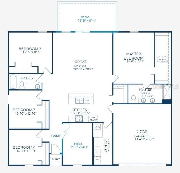 Active With Contract: $319,900 (4 beds, 2 baths, 2052 Square Feet)