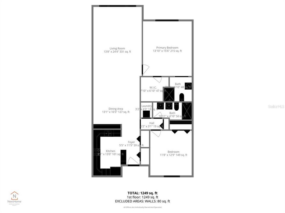 For Sale: $150,000 (2 beds, 2 baths, 1347 Square Feet)